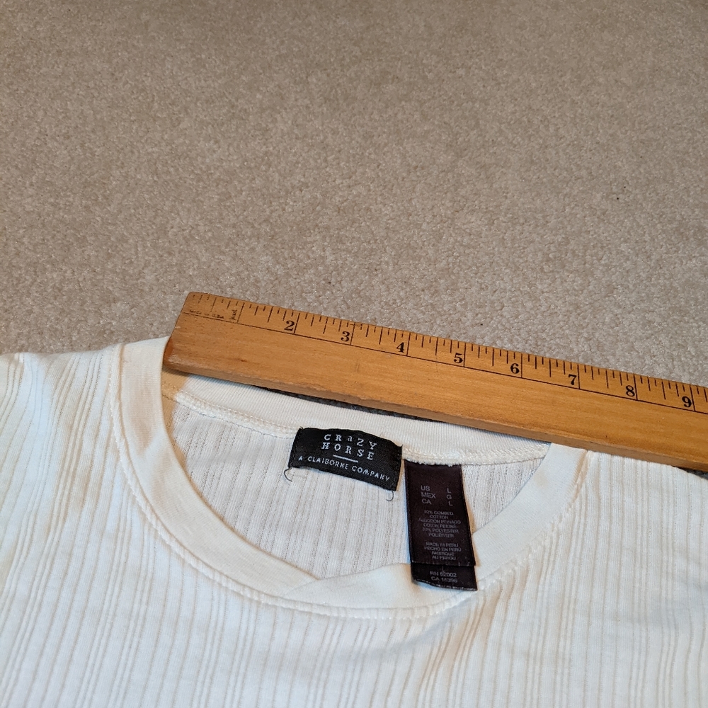 Crazy horse a Claiborne company Men's white t-shirt - Picture 10 of 14
